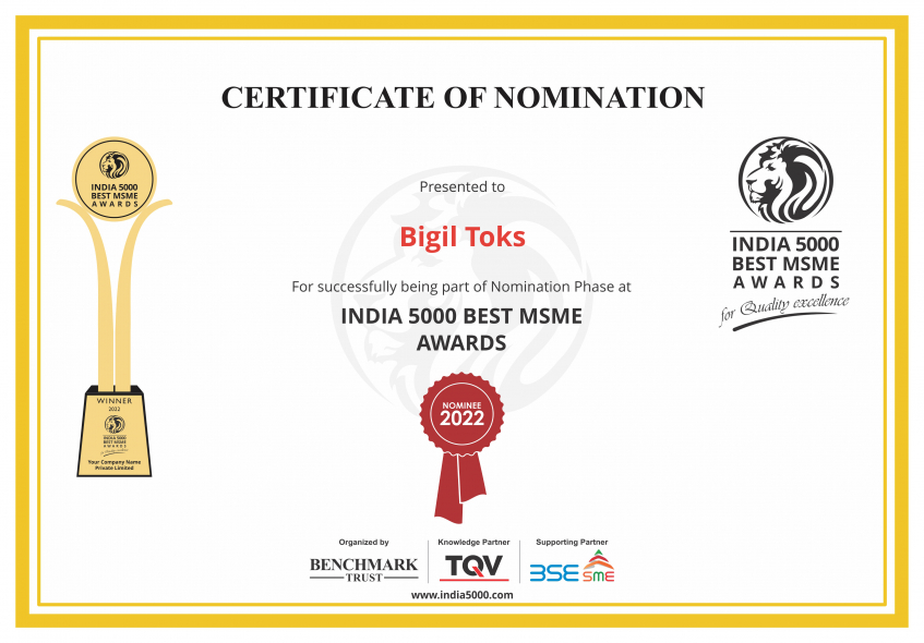 Bigil Toks Certificate