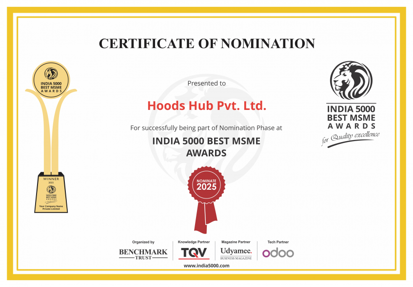 Hoods Hub Pvt. Ltd. Certificate