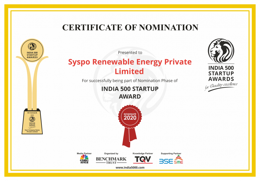 Syspo Renewable Energy Private Limited | India 5000 Nomination